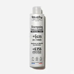 Shampoing pousse et croissance à l'huile de ricine + Biotine, + 6cm en 3 mois, Sans sulfate, Sans silicone et sans paraben, Touché, 250ml