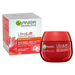 Soin de jour SPF15 Anti-rides et Anti-tâches activateur d'éclat, Ultralift, Garnier, 50ml