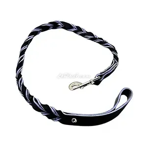 Laisse tressée en cuir pour chien, 1 M