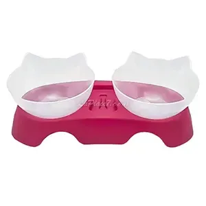 Double gamelles en plastique pour chat