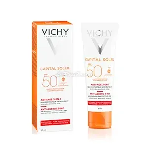 Crème solaire soin protecteur antioxydant, Capital soleil, SPF50, 3 en 1 Anti-âge, Vichy