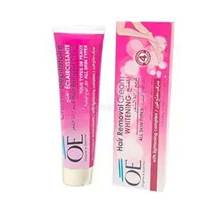 Crème dépilatoire pour tous types de peaux, complexe éclaircissant, OE