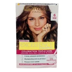 Coloration pour cheveux, Excellence crème, l'Oréal, 6 Blond foncé