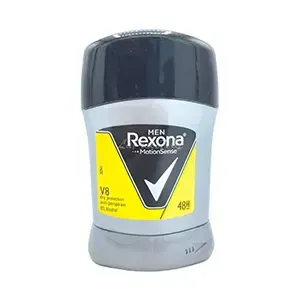 Déodorant stick pour homme anti-transpirant 48h, 0% Alcool, Dry protection, V8, Motion Sense, Rexona, 40 g