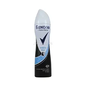 Déodorant en spray pour femme, Anti-traces blanches et jaune, Invisible aqua 48H, Rexona, 200ml