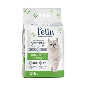 Litière pour chat agglomèrante parfumée à la pomme verte, Felin, 10L