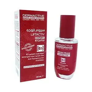 Sérum pour visage Liftactiv, Anti-Taches brunes et anti-Rides, Sérum B3, Hypoallergénique, Sans parfum, Dermactive, 30ml