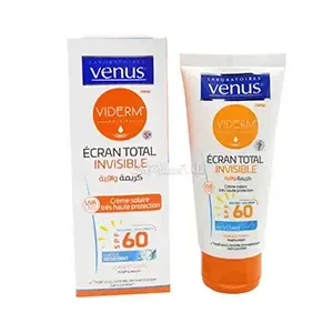 Crème solaire écran total invisible sans paraben pour visage et corps, SPF60, Venus, 50ml