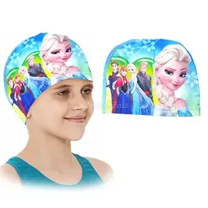 Bonnet De Natation Fille Rose KUKUPOW - Silicone Imperméable, Antidérapant, Pour 3 à 10 Ans