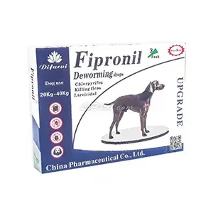 3 Pipettes Anti-puces, tiques et poux pour chien, Vermifuges, Fipronil, 20-40kg