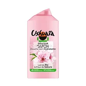 Douche-soin Hydratante au lait de riz et fleur de sakura, Douceur du japon, Ushuaia, 300ml