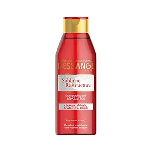 Shampooing gel réparateur pour cheveux abîmés dévitalisés affinés, Sublime restructure, Dessange, 250ml