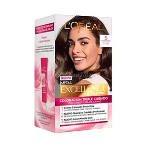 Coloration pour cheveux, Excellence crème, L'Oréal, 5 Châtain clair