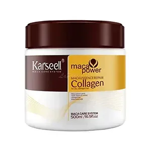 Masque cheveux traitement capillaire au collagène pour cheveux secs et abîmés, Karseell, Maca power, 500ml
