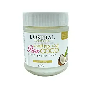Huile extra-fine de noix de coco, 100 % bio, Pure coco, L'Ostral, 160 g