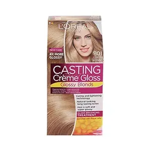Coloration pour cheveux, Crème gloss, Casting, L'Oréal, 801 Blond satiné