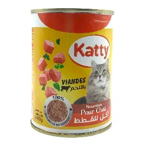 Aliment complet  pour chat, Viande, Katty, 400g