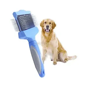 Brosse professionnelle pour animaux, Pet & Two, GF,  Bleue