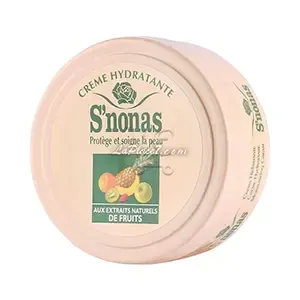 Crème hydratante protège et soigne la peau aux extraits naturels de fruits, S'nonas