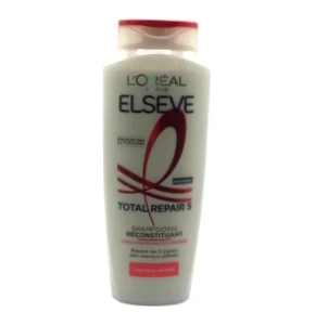 Shampoing reconstituant pour cheveux abîmés, Total Repair 5, Elseve, L'Oréal, 300ml