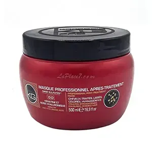 Masque professionnel après-traitement sans sulfates pour cheveux traités, Lissés, Colorés et Permentés, DD, Keragold
