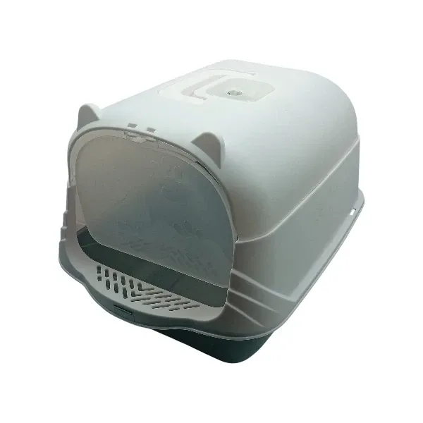 Bac à litière couvert avec porte et pelle pour chat
