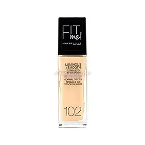 Fond de teint, Fit me, Maybelline, 102 Matte ivoire