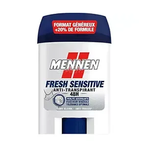Déodorant stick pour homme anti-transpirant 48h, Anti-traces et sans alcool, Fresh sensitive, Mennen, 60 ml