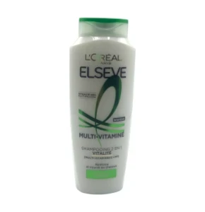 Shampoing 2en1 Vitalité pour cheveux normaux, Multi-Vitamine, Elseve, L'Oréal, 300ml