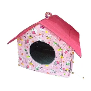 Niche de couchage en tissu pour chat avec motifs animaux