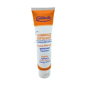 Gommage exfoliant régénère, purifie et adoucit la peau, Au noyaux d'abricots, Callibelle, 125ml