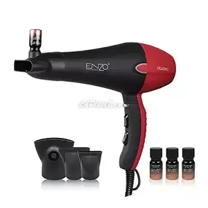 Séchoir sèche cheveux professionnel avec 3 tubes d'huiles d'aragan, Turbo 7500, Enzo, EN-6116