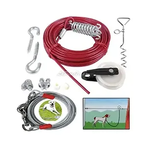 Système de chariot de 6M pour chien avec câble d'attache