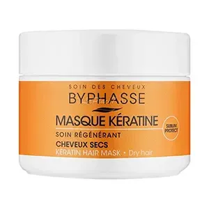Masque cheveux régénérant à la kératine pour cheveux secs, Byphasse, 250 ml