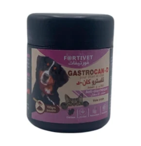 Complément alimentaire pour chiens et chats, Anti-diarrhéique, GastroCan-D, Fortivet, 100g