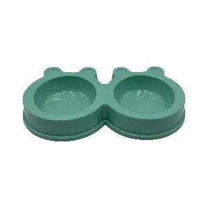 Gamelle double en plastique pour chat, 27cm