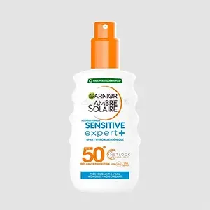 Protecteur solaire en spray, Sensitive expert+, Ambre solaire, Garnier, SPF50+, 200ml