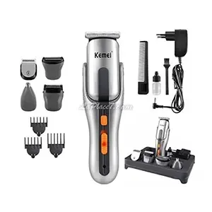 Tondeuse cheveux et rasoir barbe multifonction 8 en 1, Gromming kit, Kemei, KM-680A