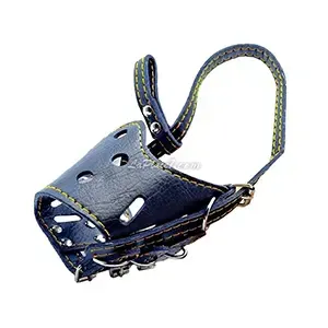 Muselière réglable en cuir pour Chien avec 3 ceintures
