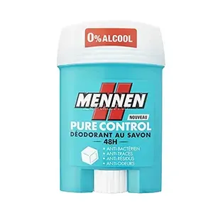 Déodorant stick pour homme au savon, Pure control 48H, 0% Alcool, Mennen, 50ml