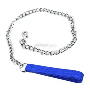 Laisse en métal avec poignée en tissu pour grand chien, 1,2 M