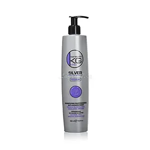 Shampoing professionnel Silver premium anti-jaunissement pour cheveux blancs, gris, décolorés, méchés, Premium, Keragold