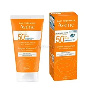 Crème solaire sans parfum pour peaux sensibles à sèches, Fini invisible, SPF50+, Avène