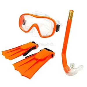 Palmes de natation réglables avec Tube de respiration et masque de plongée pour enfants