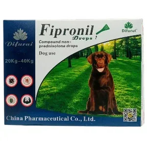 3 Pipettes Anti-puces, tiques et poux pour chien, Vermifuges, Fipronil, 20-40kg