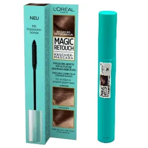 Mascara correcteur pour cheveux blancs avec brosse de précision, Teinte brun à brun Moyen, Magic retouch, L’Oréal, 8ml