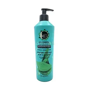 Shampoing-douche revitalisant 3 en 1 pour cheveux, visage et corps, à la kératine végétale, aloe et banane pour un équilibre racines grasses et pointes sèches, Sans silicone, sulfates et parapen, KG G
