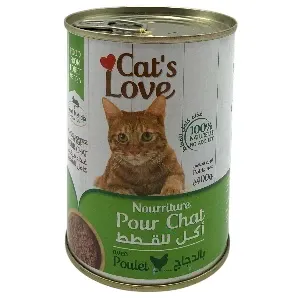 Aliment complet pour chat, Poulet, Cat's Love, 400g