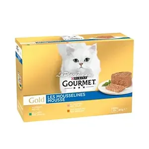 Patée pour chat gold, Les mousslines, Gourmet