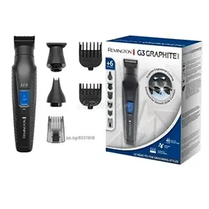 Tondeuse électrique cheveux et barbe multifonction 6 en 1, G3 Graphite, Remington, PG3000